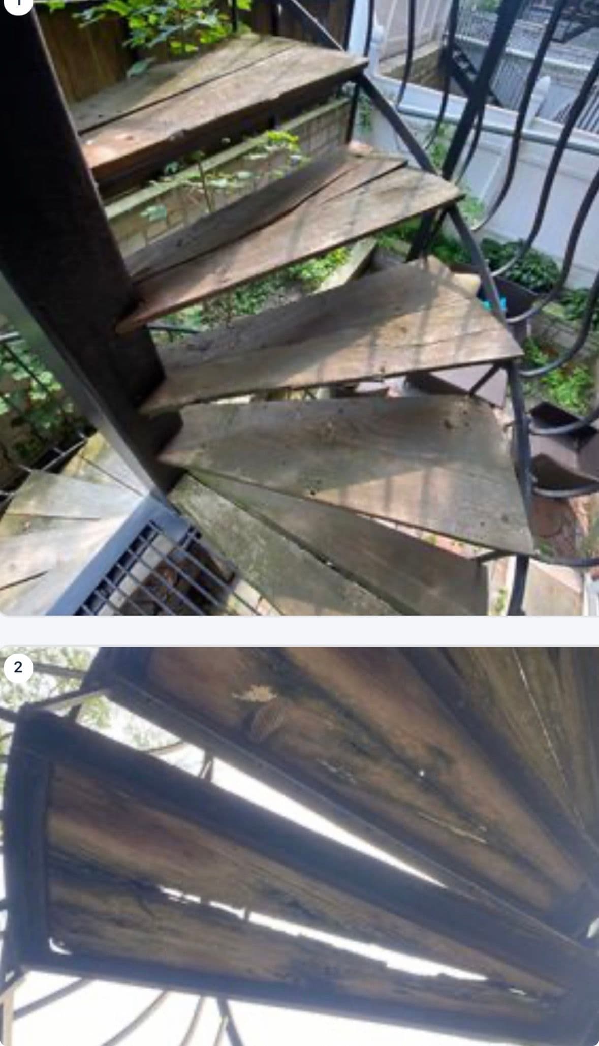 Outdoor Spiral Staircase Rebuild on Mass Ave image