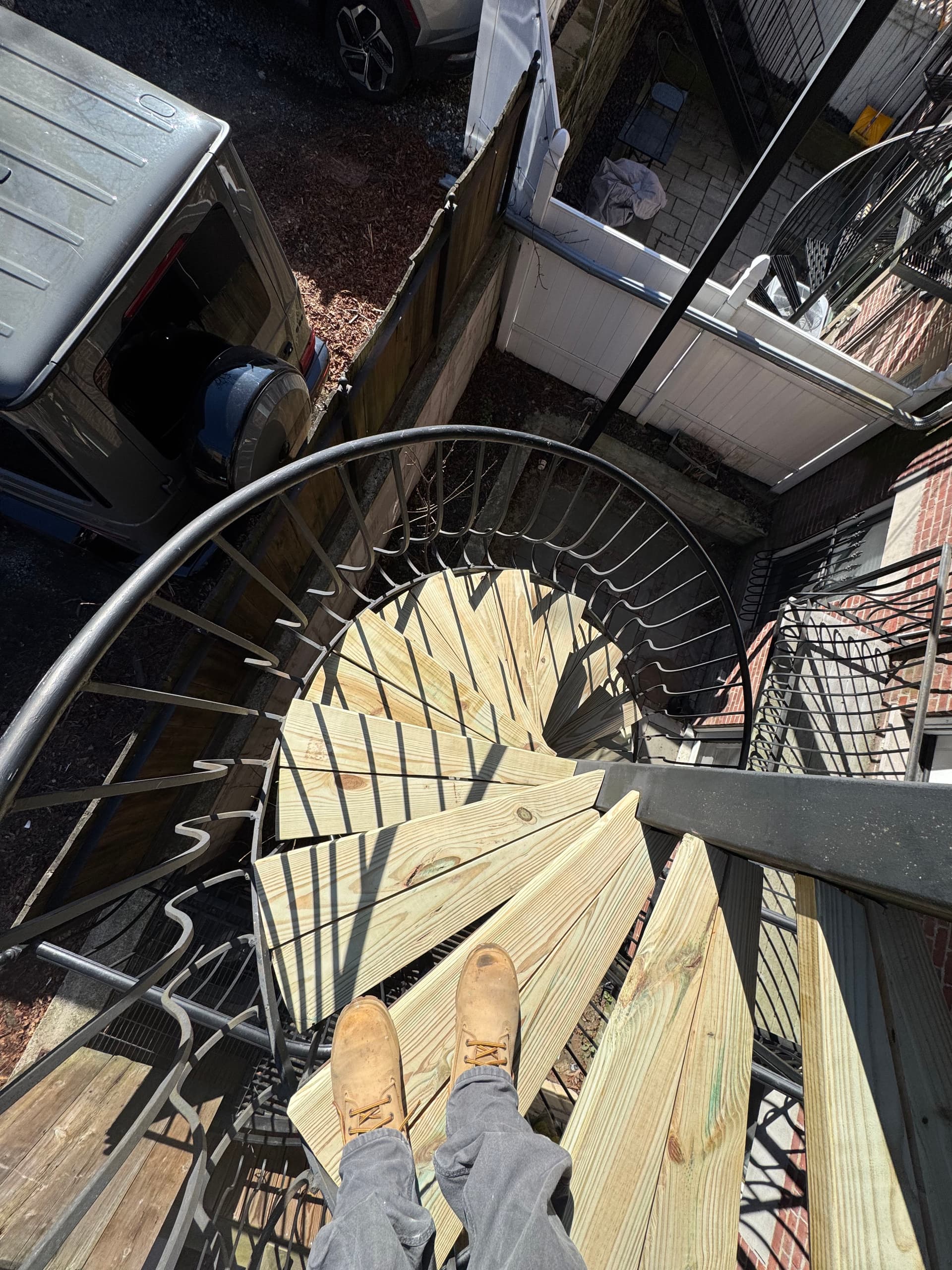 Gallery photos for Outdoor Spiral Staircase Rebuild on Mass Ave: Image #2