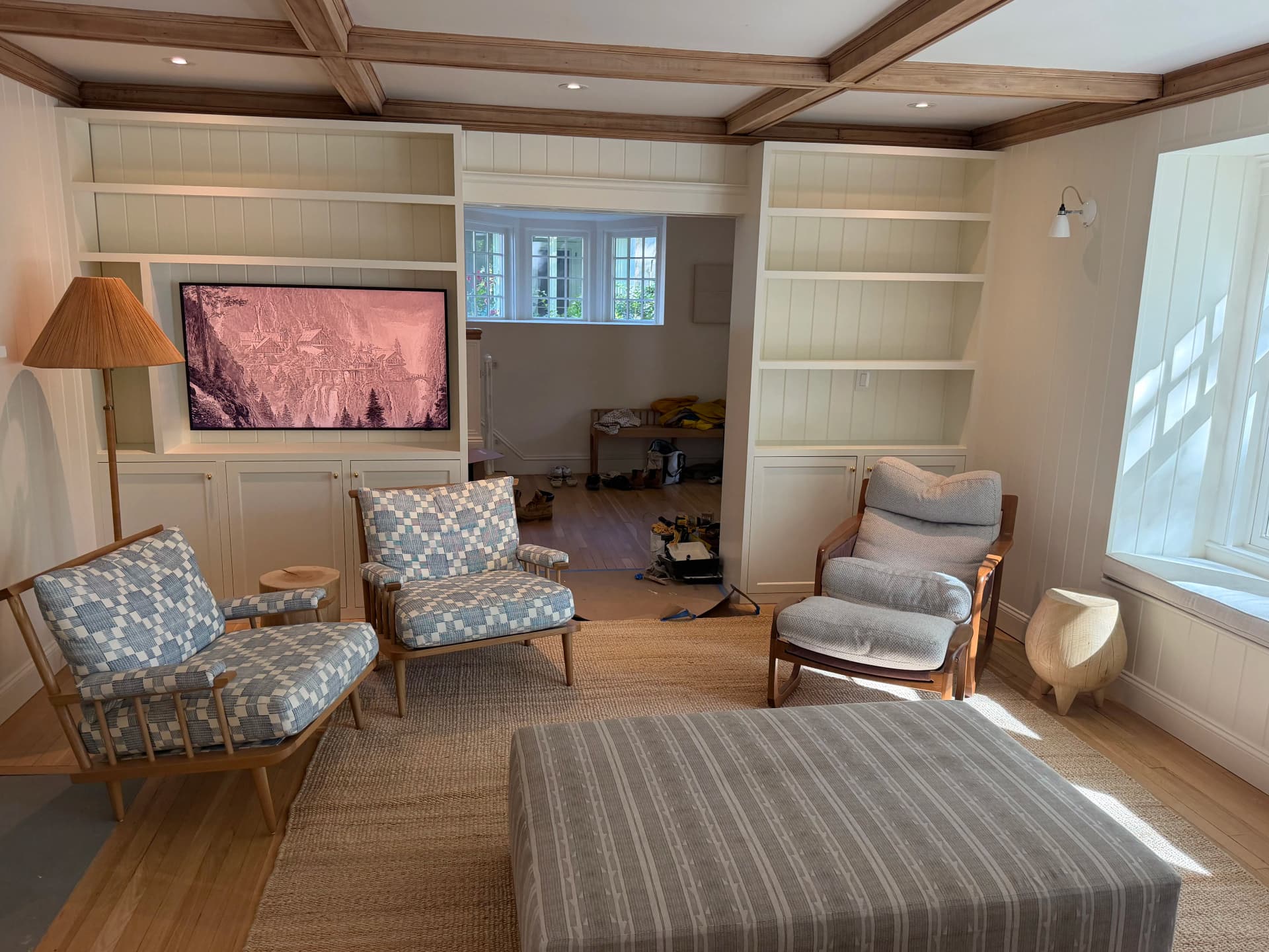 Gallery photos for Custom Living Room Remodel with Built-Ins and Coffered Ceiling: Image #2