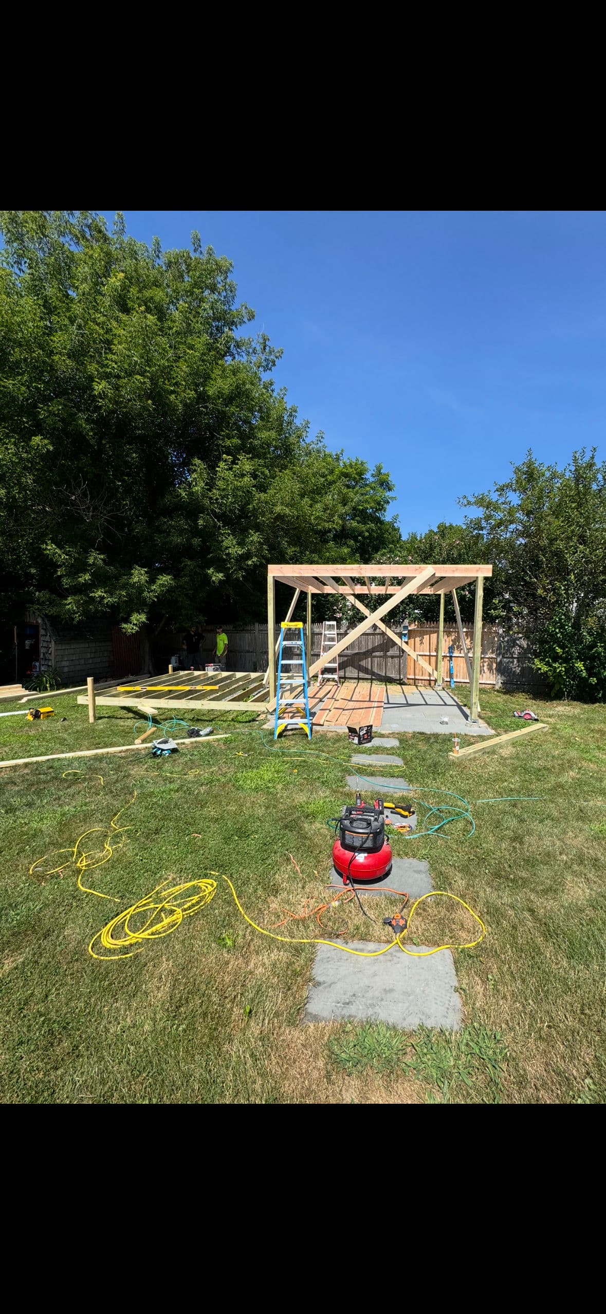 Gallery photos for New Backyard BBQ Area and Shed Installation: Image #1