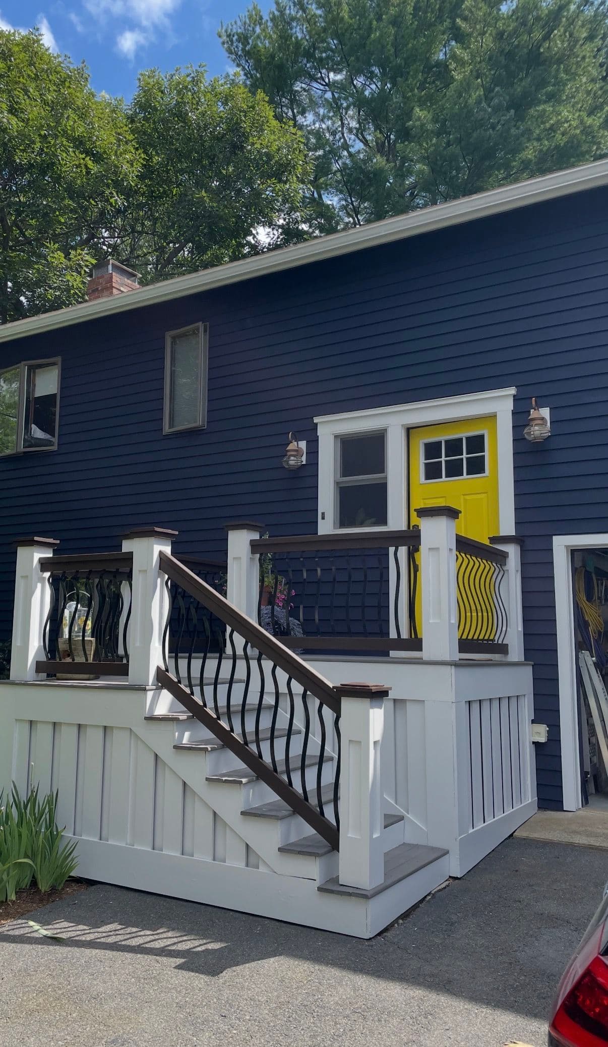 Gallery photos for Faded Siding to Bold Navy Blue Exterior Paint Job: Image #1