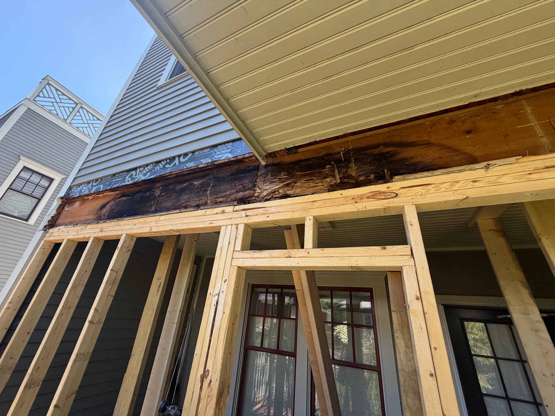 Damaged LVL Beam Replaced to Keep This Porch Structurally Sound image