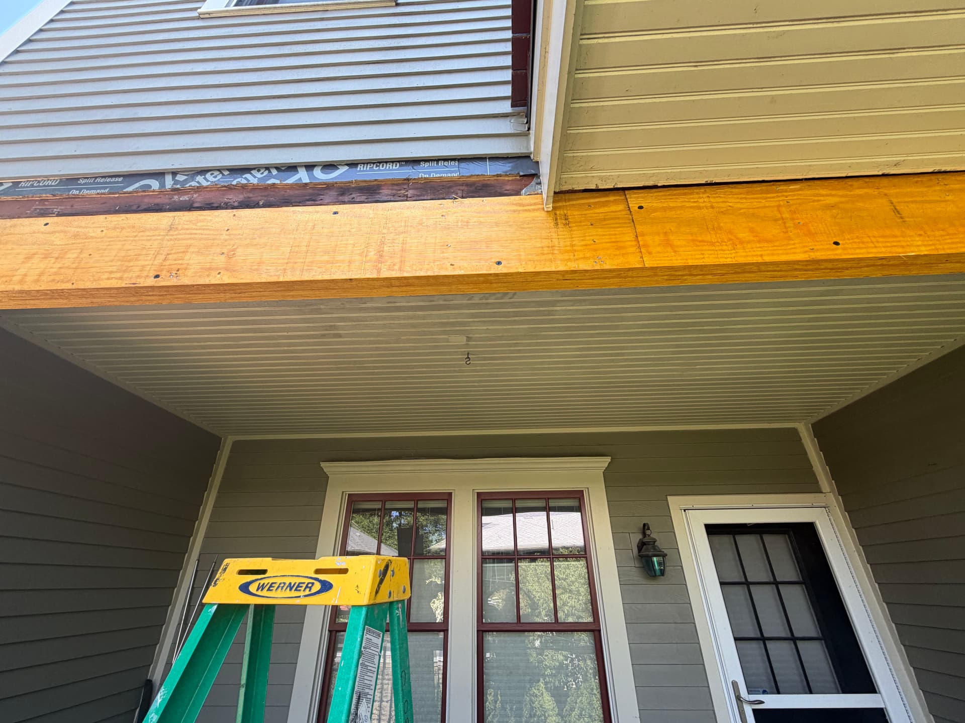 Gallery photos for Damaged LVL Beam Replaced to Keep This Porch Structurally Sound: Image #1