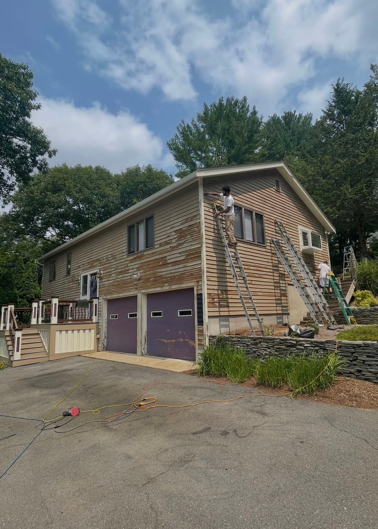 Gallery photos for Faded Siding to Bold Navy Blue Exterior Paint Job: Image #2